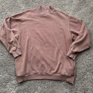 Aerie Mauve Dusty Rose Women's Mock Neck Oversized Sweater Size S